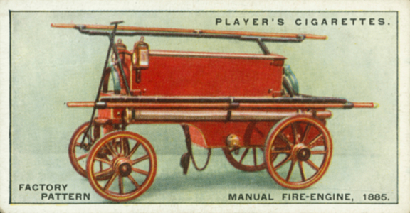 Fire-Fighting Appliances: Factory Pattern Manual Fire-Engine, 1885 (colour litho)