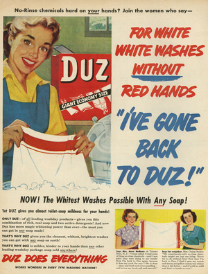 Duz Magazine Advert, USA, 1950s