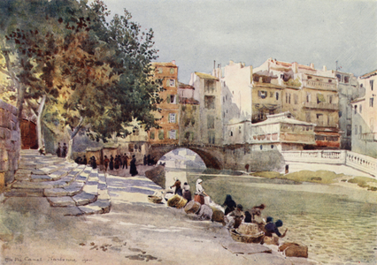 Narbonne, "Le Canal Des Deux Mers" (colour litho)