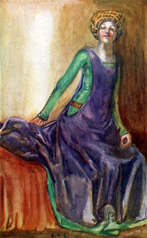 Woman 's costume in reign of Richard II
