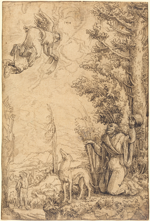 The Annunciation to Joachim, 1514 (pen and brown ink on laid paper)