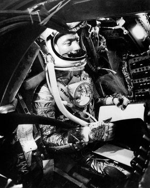 American Astronaut Scott Carpenter during Training For Mercury Mission in Cap Canaveral Florida 1959 (b/w photo)