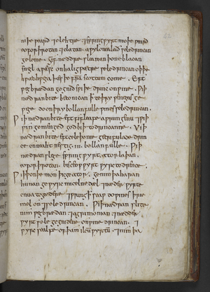 Royal MS 12 D XVII f.42r Text from a chapter beginning 'Potions and leechdoms against poison', from 'Bald's Leechbook'