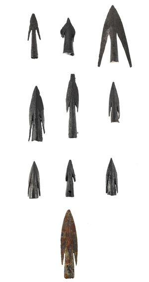 Collection of arrow heads, 11th to 15th centuries (metal)