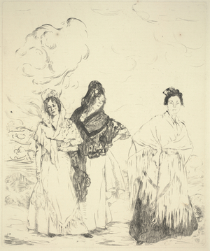 Las Manolas, c.1899 (drypoint)