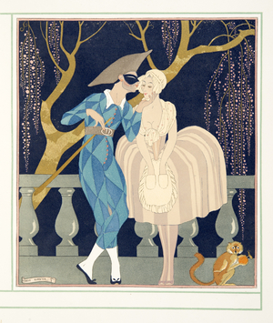 La Finette, from Personages de Comedie, pub. 1922 (pochoir print)