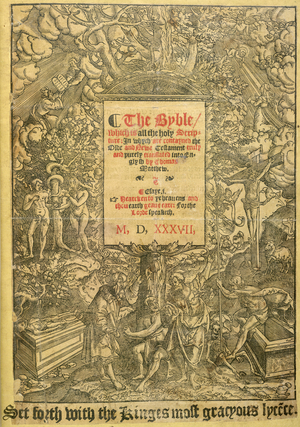 Title page of Matthew's Bible (1537).