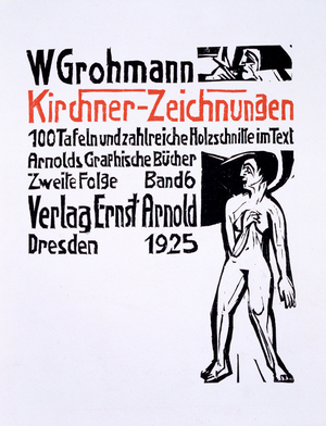 Title Page for a collection of 100 drawings by Ernst Ludwig Kirchner, published 1925 (woodcut)