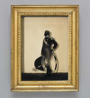 Silhouette: Captain Francis Holburne by William Hamlet, c.1810 (oil on glass)