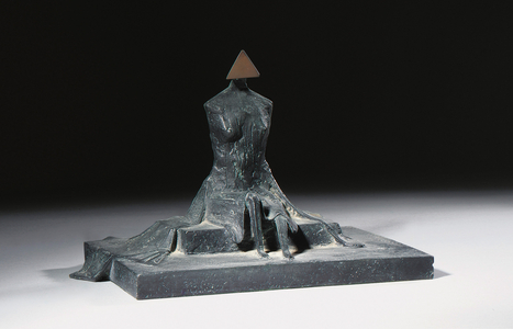 Sitting Woman in Robes II, 1987 (bronze with a black patina)