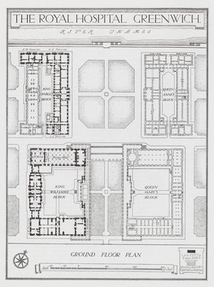 The Royal Hospital, Greenwich (litho)