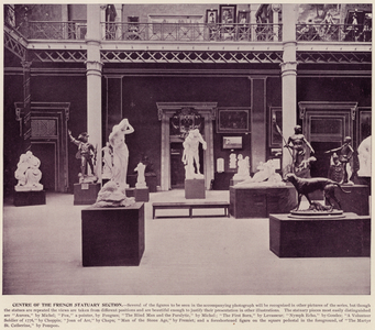Chicago World's Fair, 1893: Centre of the French Statuary Section (b/w photo)