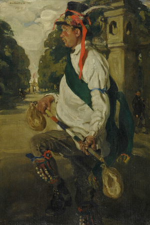 Edward Russell Dancing the Morris, 1901 (oil on canvas)