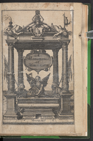 Title page of A Monument of Mortalitie, 1612