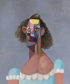 Young Girl with Blue Dress, 2007 (oil on canvas)