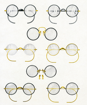 Eight Pairs of Eyeglasses, c.1925 (screen print)