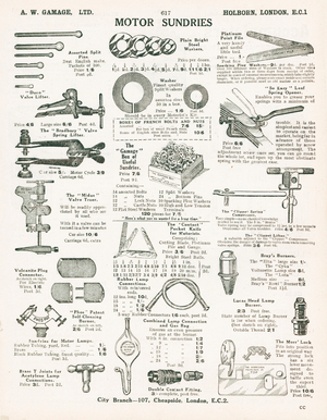 Page from Gamage's General Catalogue (96th edition), c.1927 (litho)