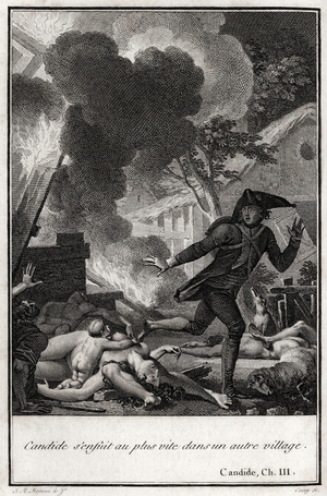 illustration for Candide by Voltaire, 1809 (engraving)
