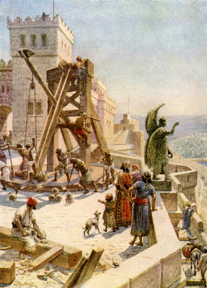 Uzziah erects engines of war on the walls - Bible