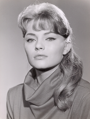 German theatre, movie and TV actress Karin Baal, Germany 1960 (b/w photo)