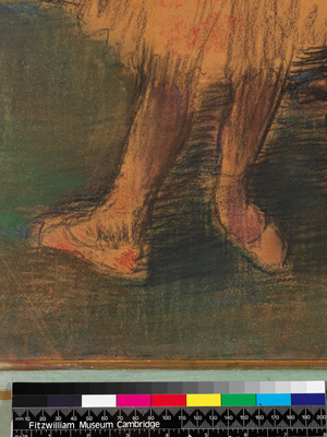 Dancers in the wing (detail), c.1900-05 (black chalk and pastel on paper)