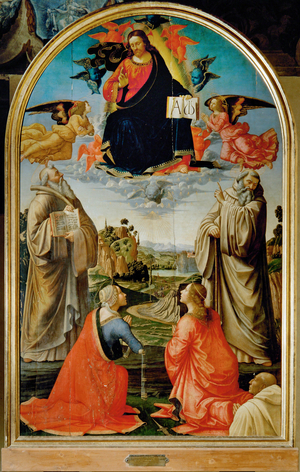 Christ in Glory with Saints, 1492 (painting on wood)