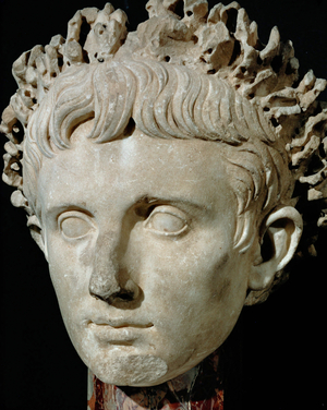 Augustus with laurel wreath ...