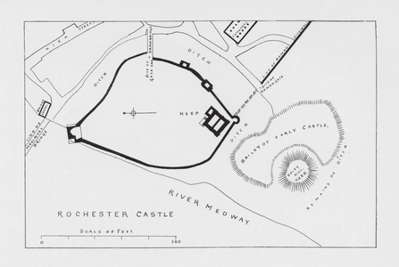 Rochester Castle (litho)