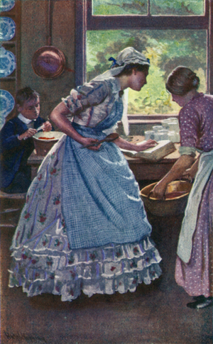 Illustration for Good Wives by Louisa M Alcott (colour litho)
