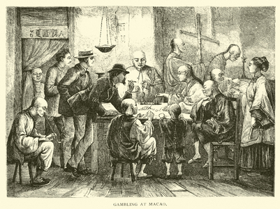 Gambling at Macao (engraving)