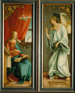 The Annunciation. Outer wings of an altar