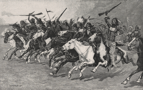 The Charge on the Sun-Pole, 1890 (wood engraving on newsprint)