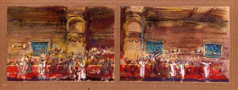 Illustration from 'Ruslan and Ludmila' by Alexander Pushkin, 1820 (gouache on paper)