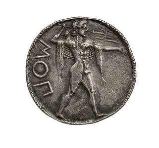 Ancient Greek incuse silver coin from Posidonia, AD 510-30 (silver)