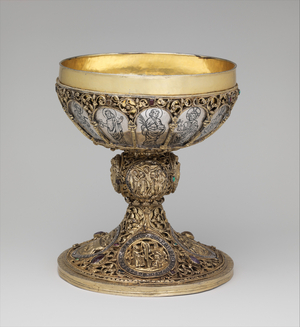 Chalice, c.1230-50 (silver, gilded silver, niello and jewels)