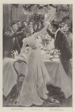 The Christmas Toast, 1899 (litho)