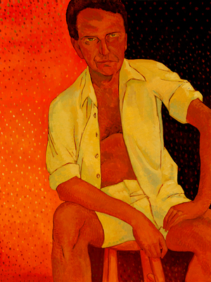 Self Portrait at 53, 2000 (casein)