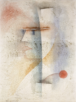 Portrait of a Man in Costume (with a Flower); Bildinis eines Kostumierten (mit Blume), 1929 (watercolour on paper)