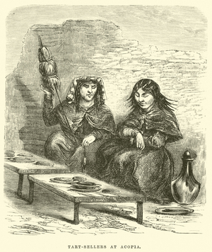 Tart-sellers at Acopia (engraving)