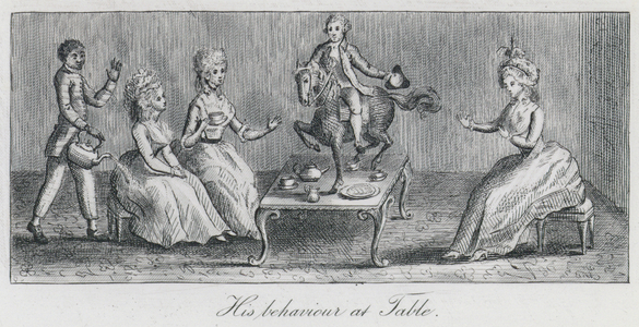 IIlustration for the Adventures of Baron Munchausen (engraving)