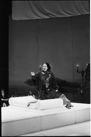 Montserrat Caballé, Paris, 1986 (b/w photo)
