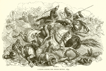 A Scene during the Indian Mutiny, 1857 (engraving)