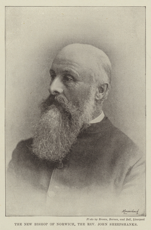 The New Bishop of Norwich, the Reverend John Sheepshanks (b/w photo)