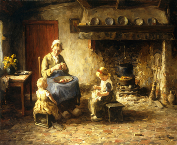 Afternoon Pastimes, 1917 (oil on canvas)
