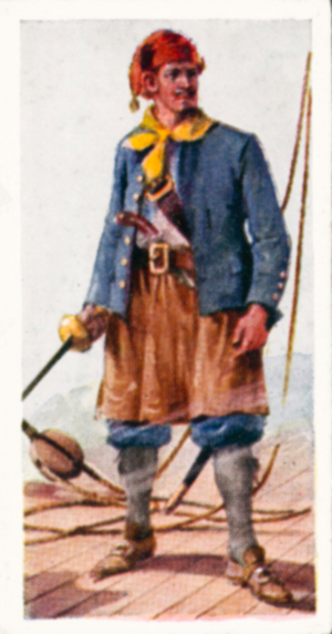 Seaman of 1663 (colour litho)