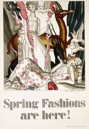 Spring Fashions are Here, 1929 (colour lithograph)