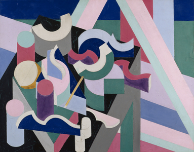 Peinture/Nature morte, c.1924 (oil and graphite on canvas)