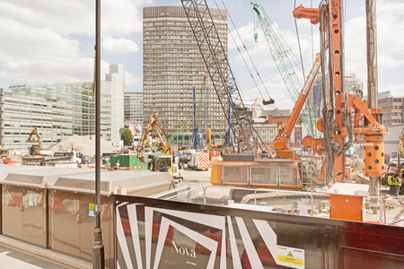 Victoria station construction site, Open Bus Tour, London, UK, August 2013 (photo)