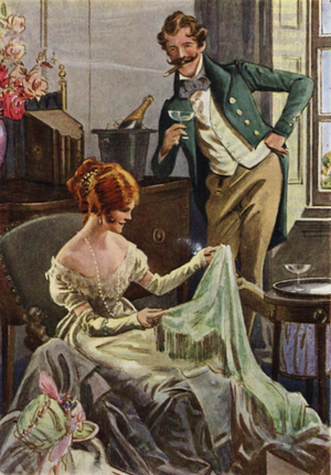 The Crawleys start married life on nothing a year (colour litho)