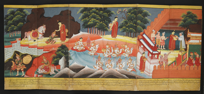 Scenes from the life of Buddha.